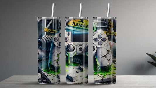 Gamer Tumbler met Controller en Toxic Design