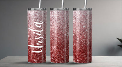Gepersonaliseerde Glitter Tumbler – Elegante Beker met Naam ✨