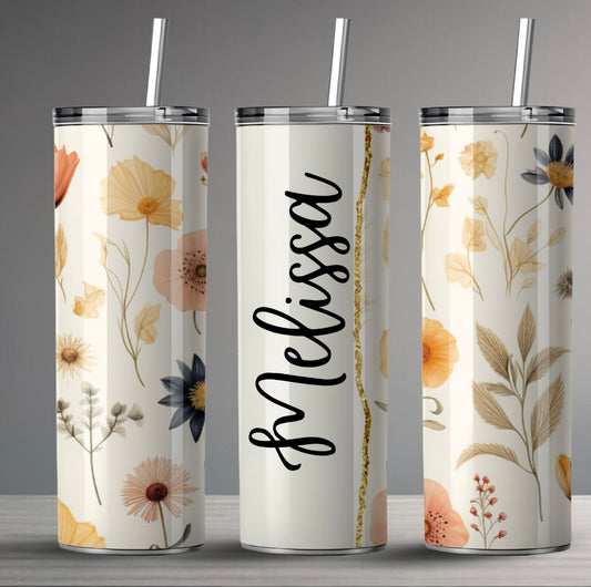 Gepersonaliseerde Bloementumbler Ontwerp