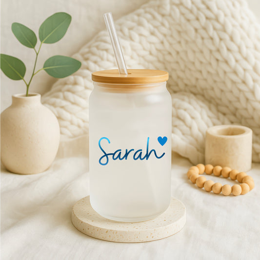 Naamglas met Kleurovergang