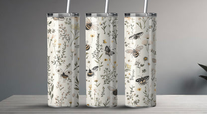 Roestvrijstalen Thermosbeker met Bijen & Wilde Bloemen