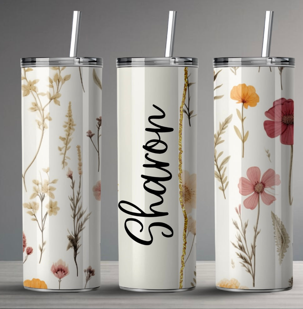 Gepersonaliseerde Bloementumbler Ontwerp