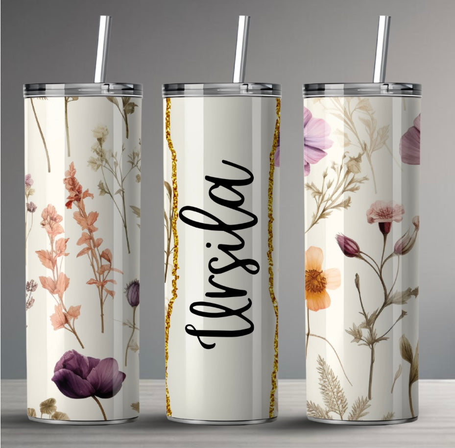 Gepersonaliseerde Bloementumbler Ontwerp