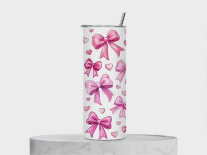 Gepersonaliseerde Pink Bow Tumbler